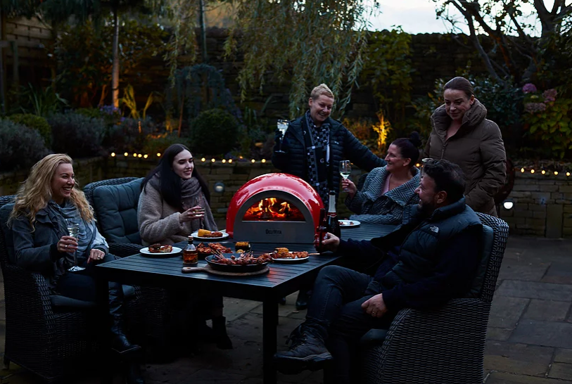 DeliVita Wood-Fired Pizza Oven - Chillie Red