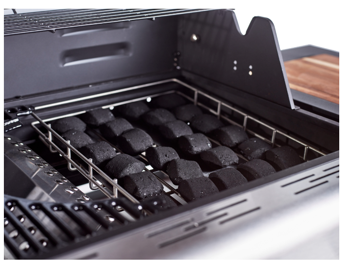 Jupiter 6 Burner Hybrid with Chopping Board – Stainless Steel