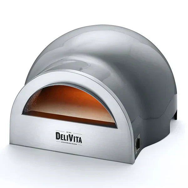 DeliVita Eco Wood & Gas Fired Oven - Hale Grey + Regulator & Hose