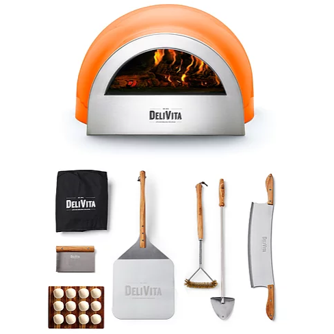 DeliVita Wood-Fired Pizza Oven - Blaze Orange - Pizzaiolo Collection