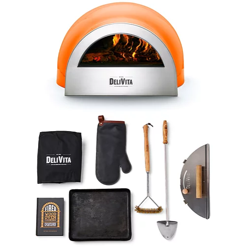 DeliVita Wood-Fired Pizza Oven - Blaze Orange - Chefs Collection