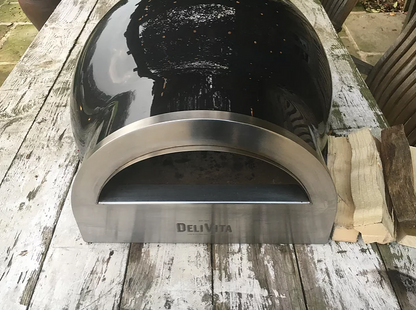 DeliVita Wood-Fired Pizza Oven - Very Black