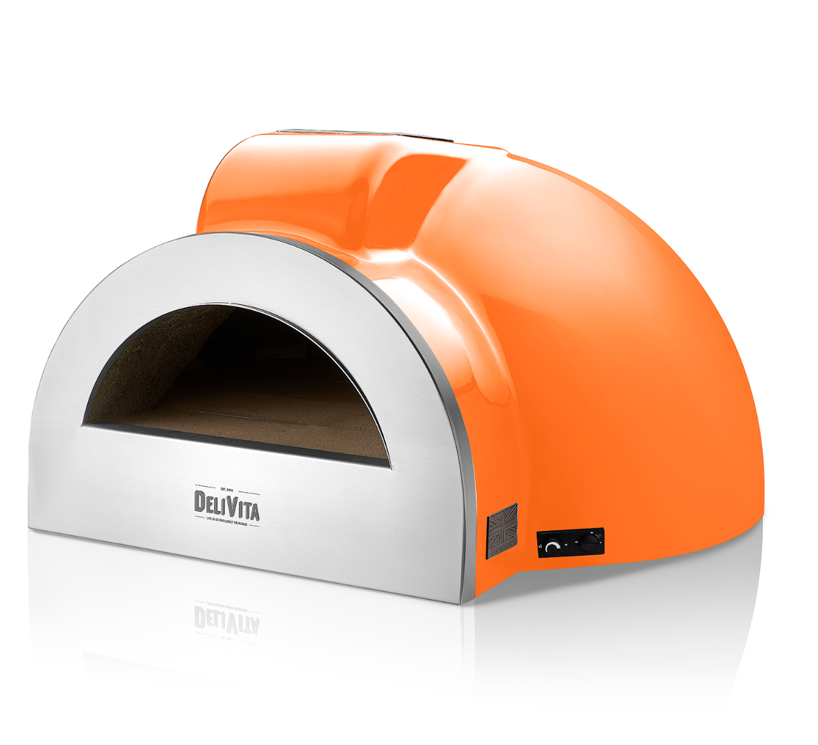 Delivita - Pro Dual Fuel Deluxe complete Collection- Orange Blaze + Flue Pipe & Rain cap