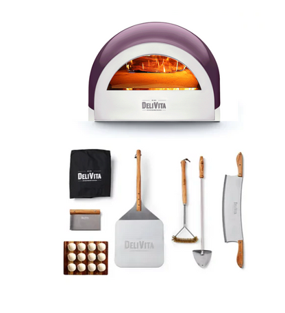 DeliVita Wood-Fired Pizza Oven - Berry Hot - Pizzaiolo Collection