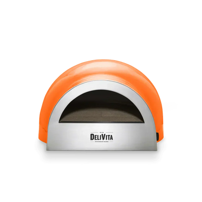 DeliVita Eco Wood & Gas Fired Oven - Orange Blaze + Regulator & Hose